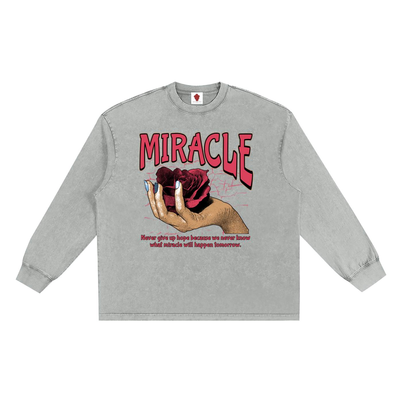 Snow Washed Frayed Edge T-Shirt