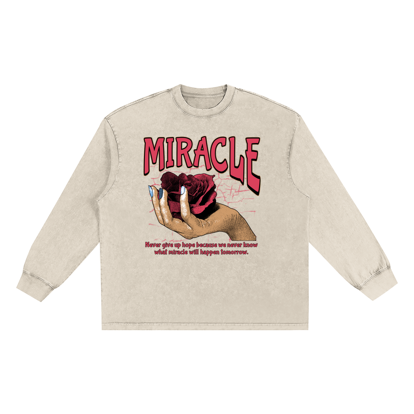 Snow Washed Frayed Edge T-Shirt