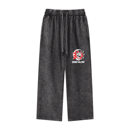 Snow Washed Straight Leg Pants