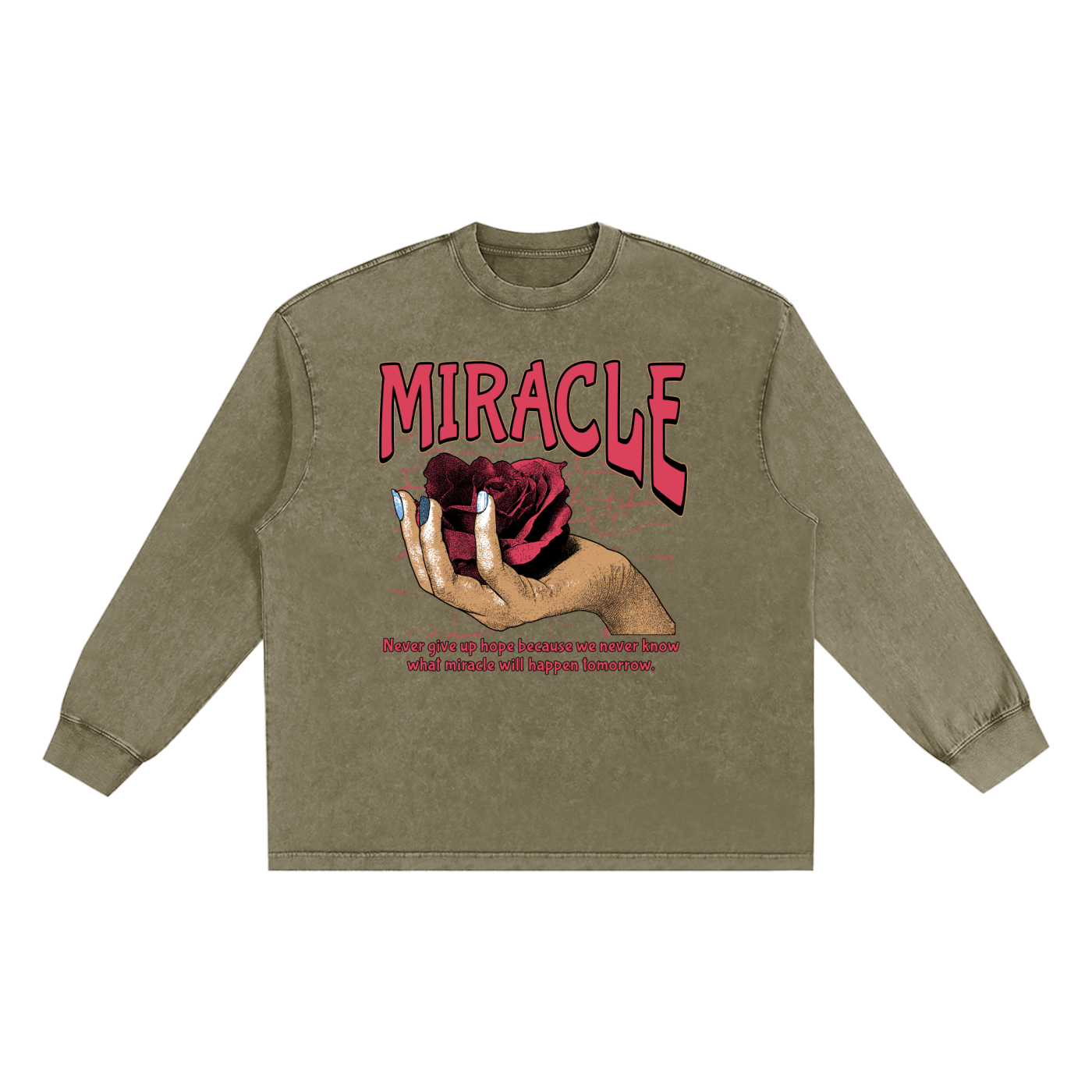 Snow Washed Frayed Edge T-Shirt