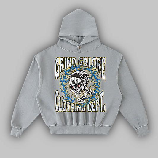 Frayed Enzyme Washed Fleece Hoodie