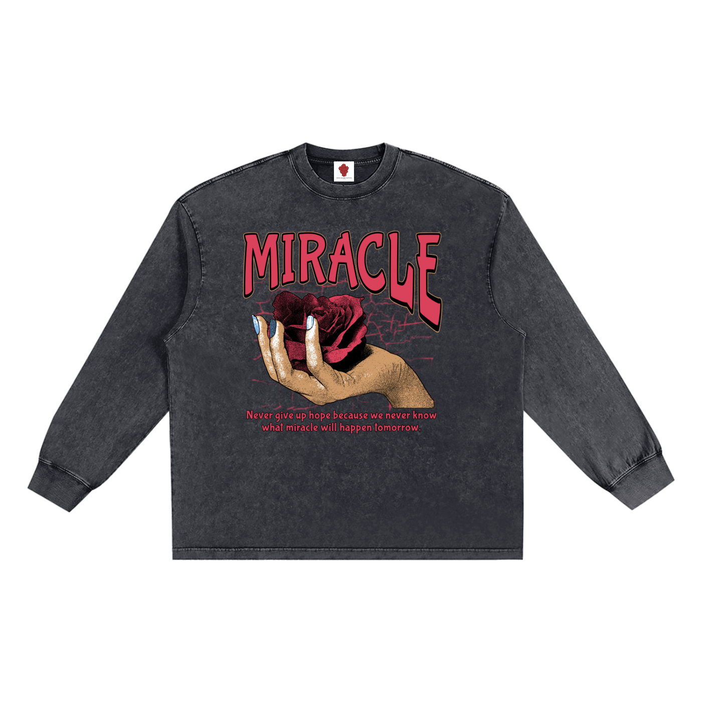 Snow Washed Frayed Edge T-Shirt