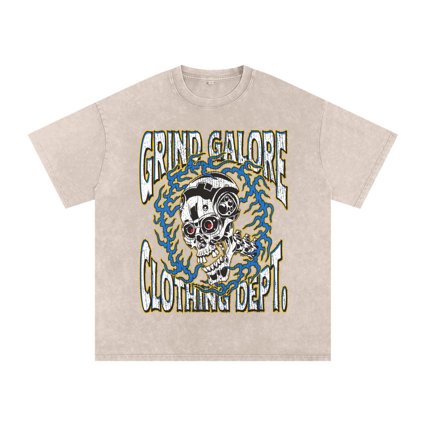 Snow Washed Oversized Cotton T-Shirt