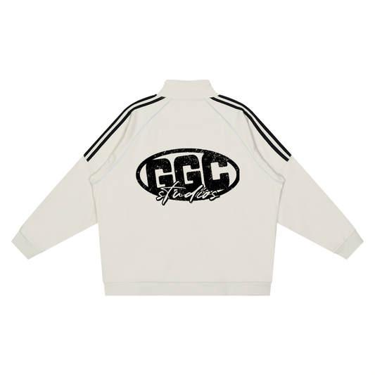 Reflection Striped Raglan Sleeve  Jacket