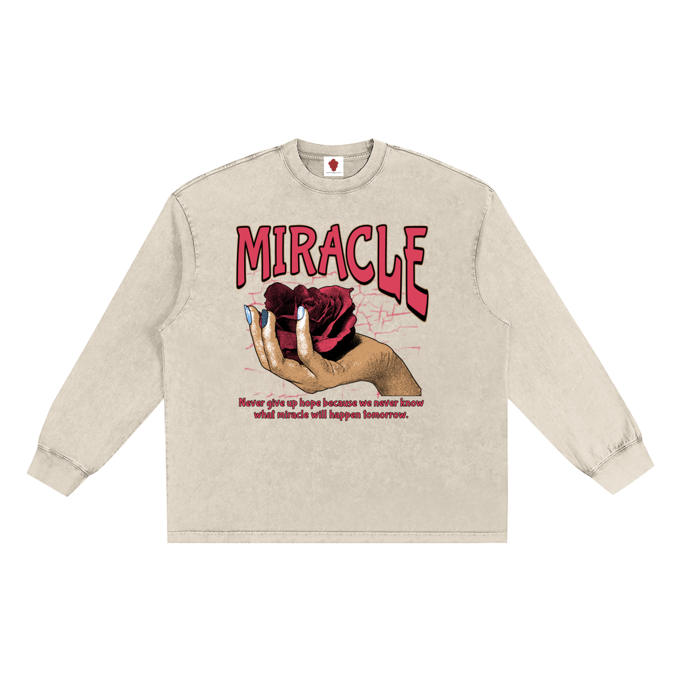 Snow Washed Frayed Edge T-Shirt