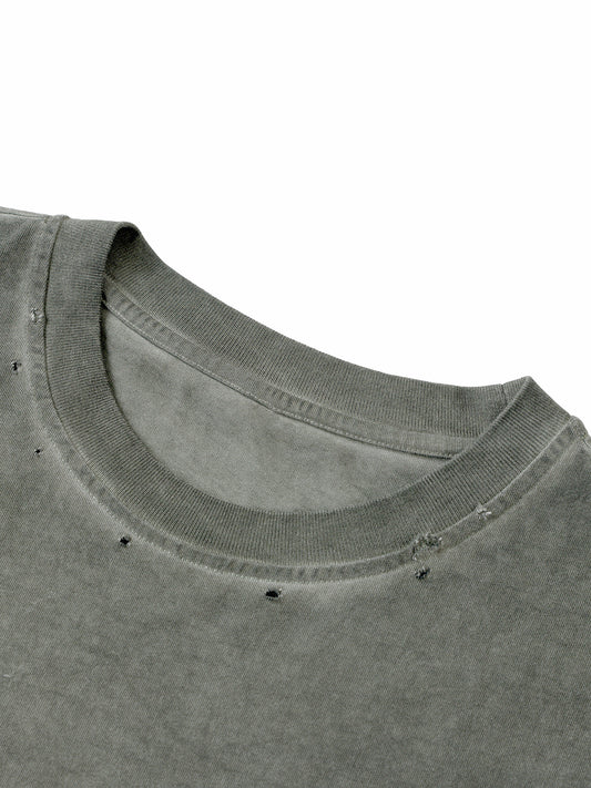 Distressed Grommet Eyelet Tank Top