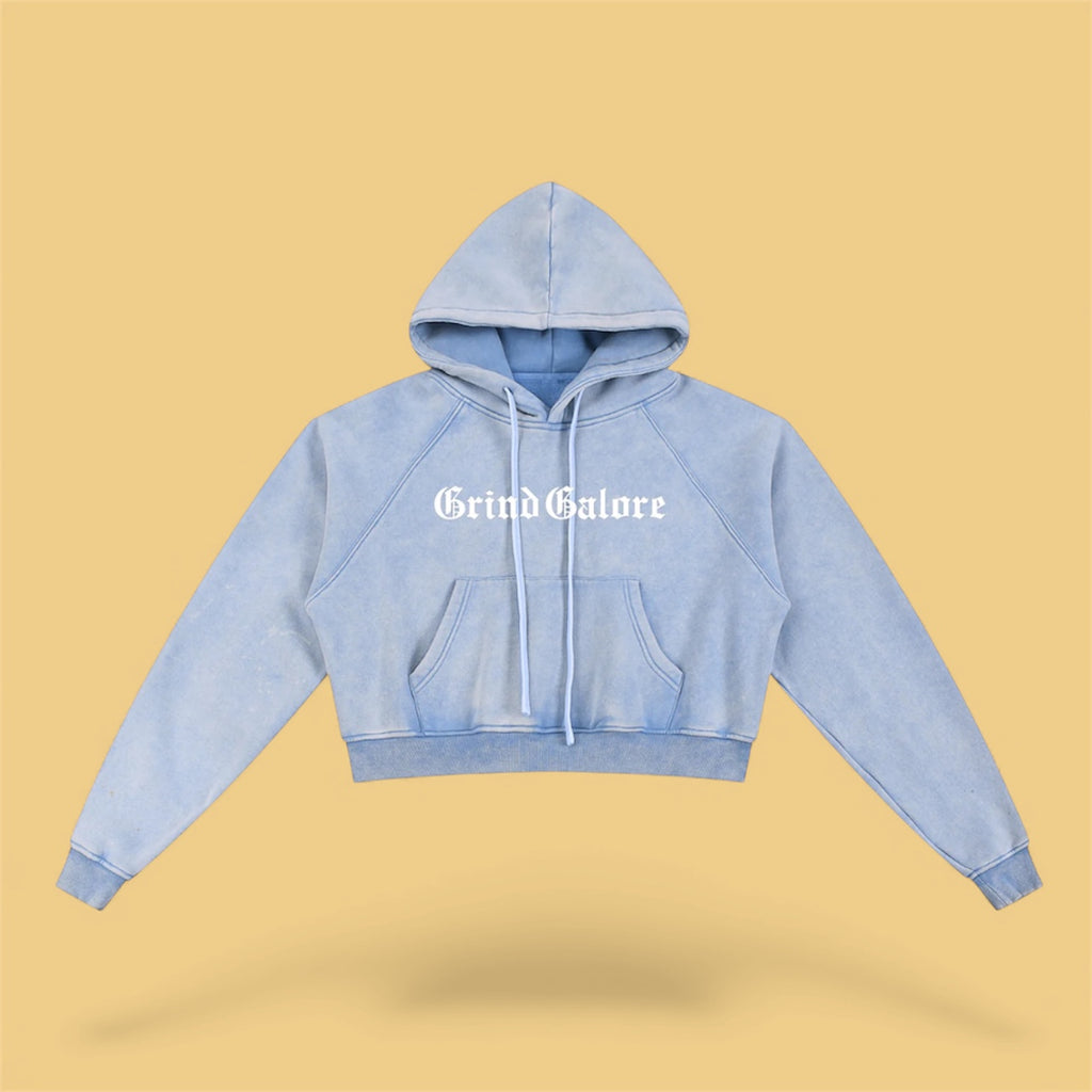 Women’s Snow Washed Cropped Hoodie