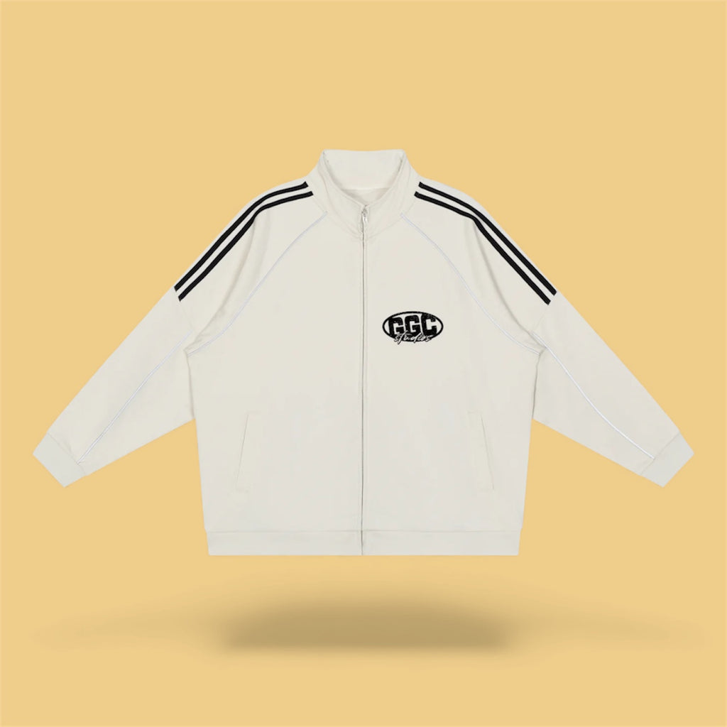 Reflection Striped Raglan Sleeve  Jacket