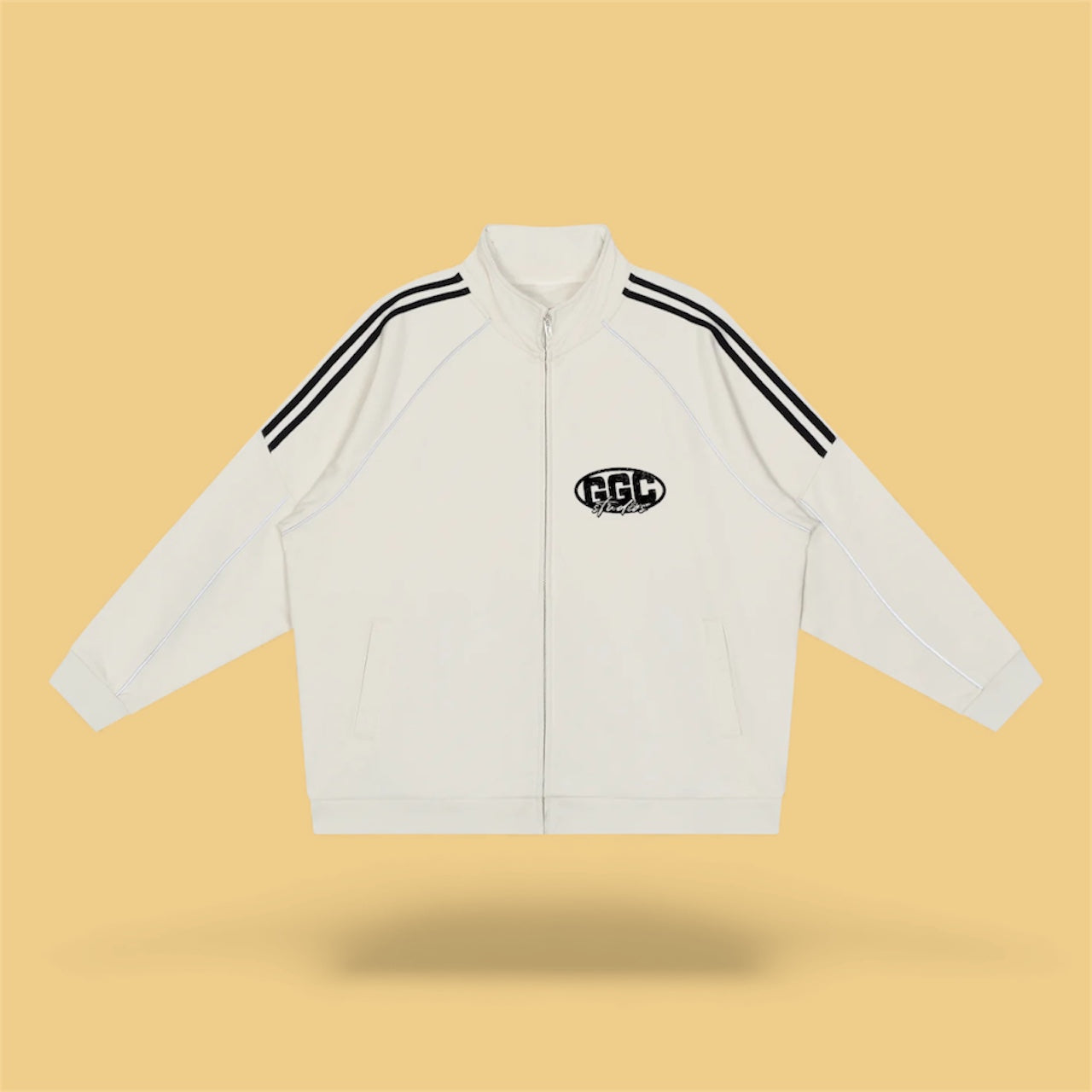 Reflection Striped Raglan Sleeve  Jacket