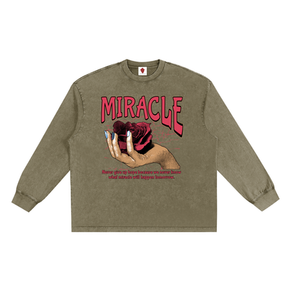 Snow Washed Frayed Edge T-Shirt