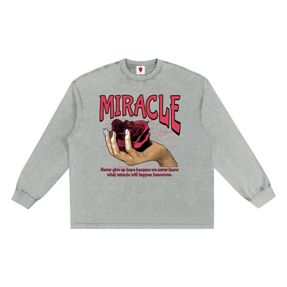 Snow Washed Frayed Edge T-Shirt