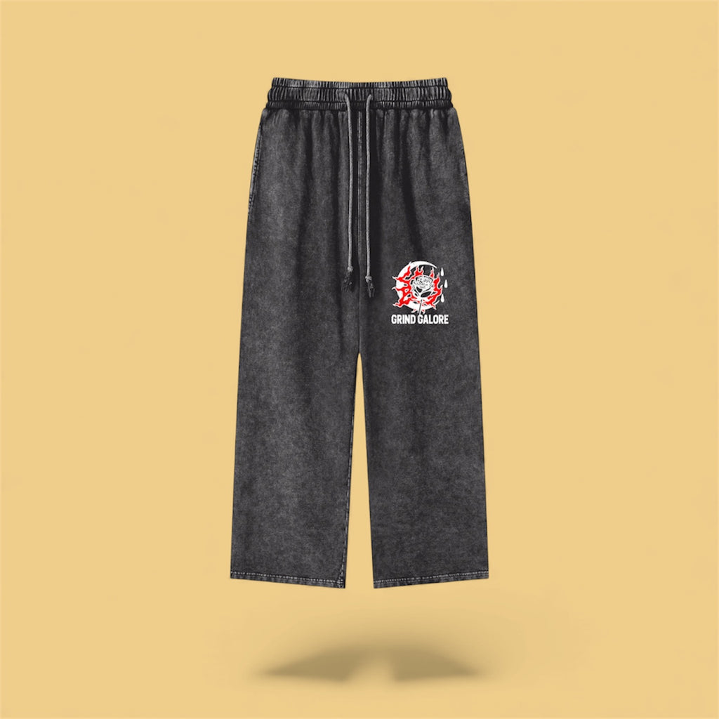 Snow Washed Straight Leg Pants