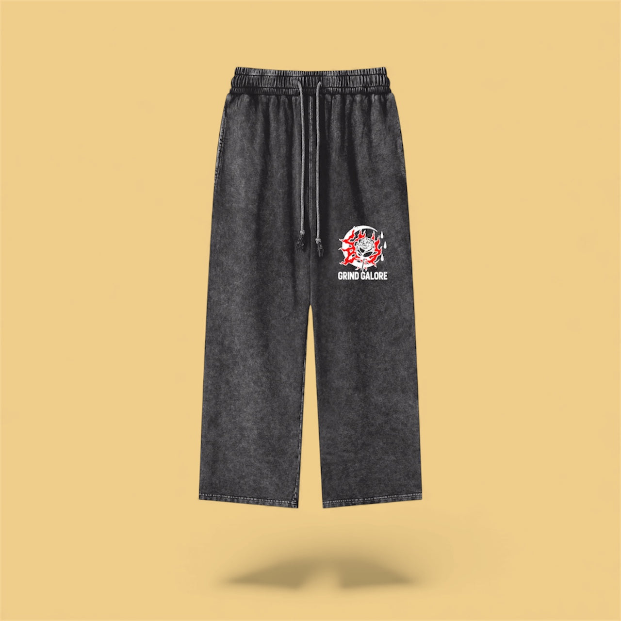 Snow Washed Straight Leg Pants