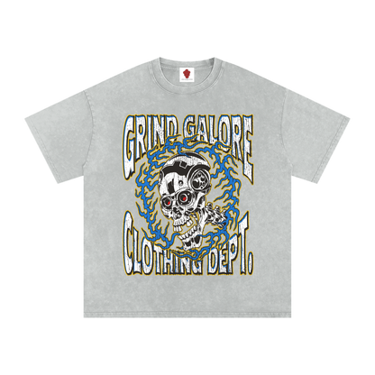 Snow Washed Oversized Cotton T-Shirt