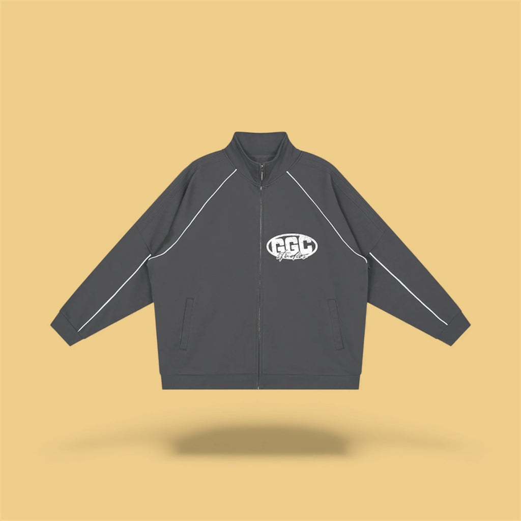 Reflection Striped Raglan Sleeve  Jacket