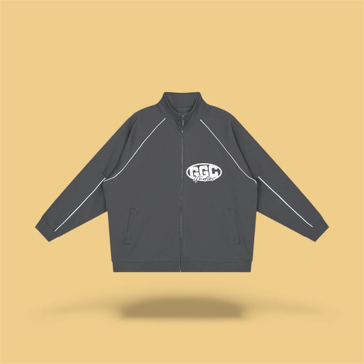 Reflection Striped Raglan Sleeve  Jacket