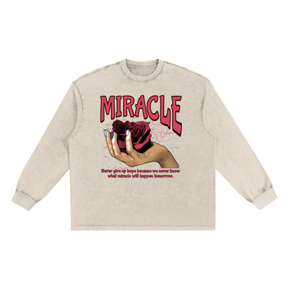 Snow Washed Frayed Edge T-Shirt