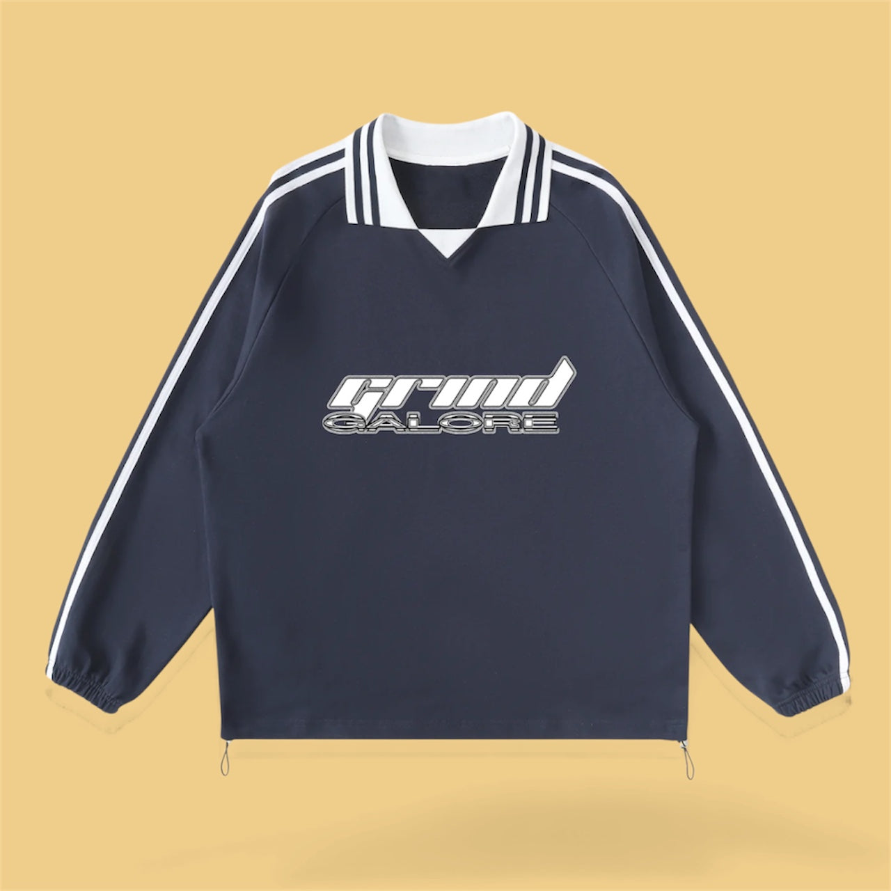 Women’s Striped Lapel Collar Sweatshirt