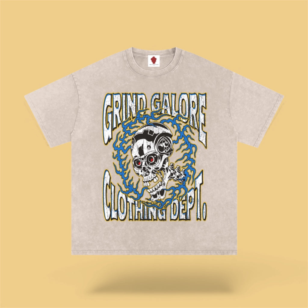 Snow Washed Oversized Cotton T-Shirt