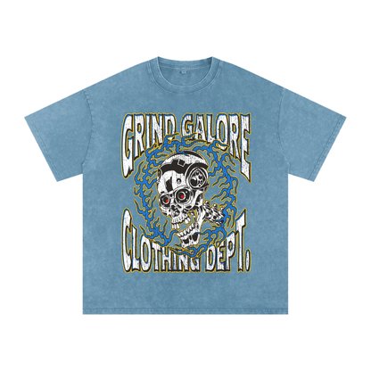 Snow Washed Oversized Cotton T-Shirt
