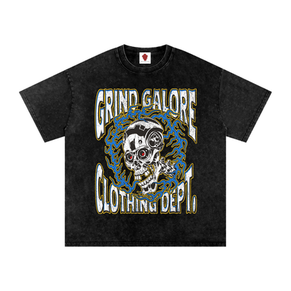 Snow Washed Oversized Cotton T-Shirt