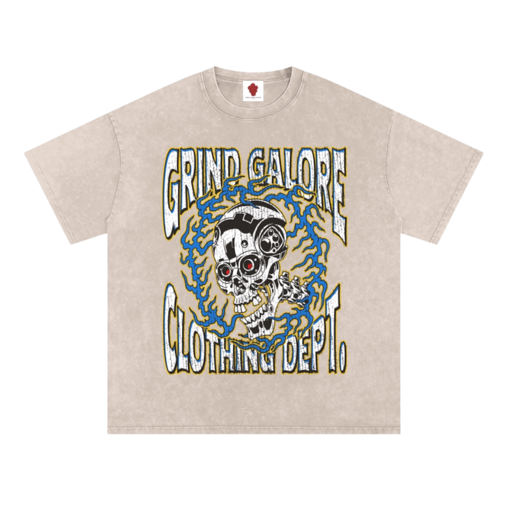 Snow Washed Oversized Cotton T-Shirt