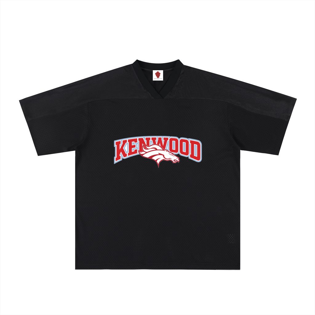 Oversized Mesh V-Neck Soccer Jersey