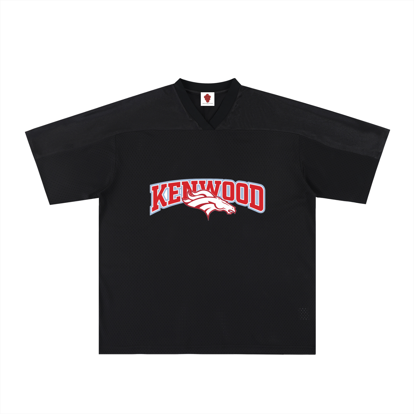 Oversized Mesh V-Neck Soccer Jersey