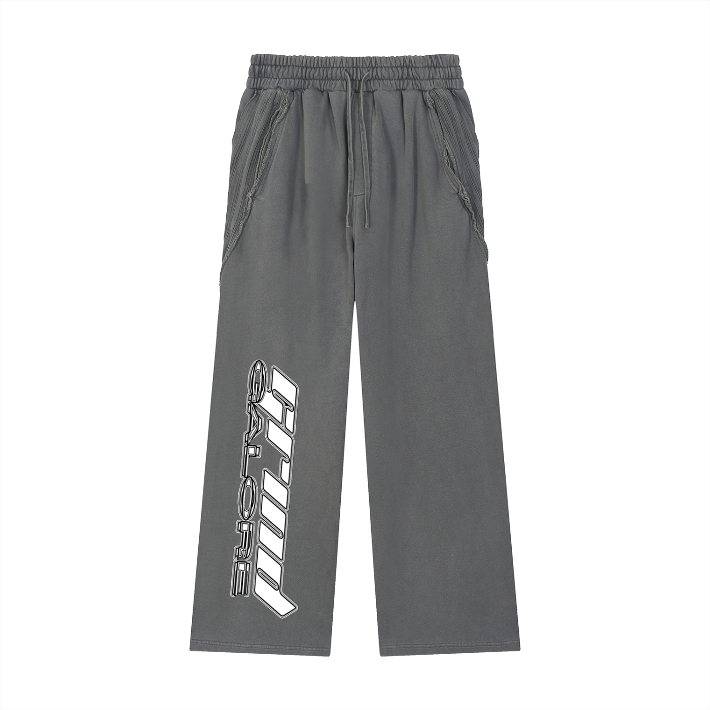 Snow Washed Tape Raw Edge Sweatpants