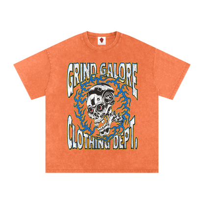 Snow Washed Oversized Cotton T-Shirt