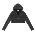 Vintage Washed Raw Edge Hoodie