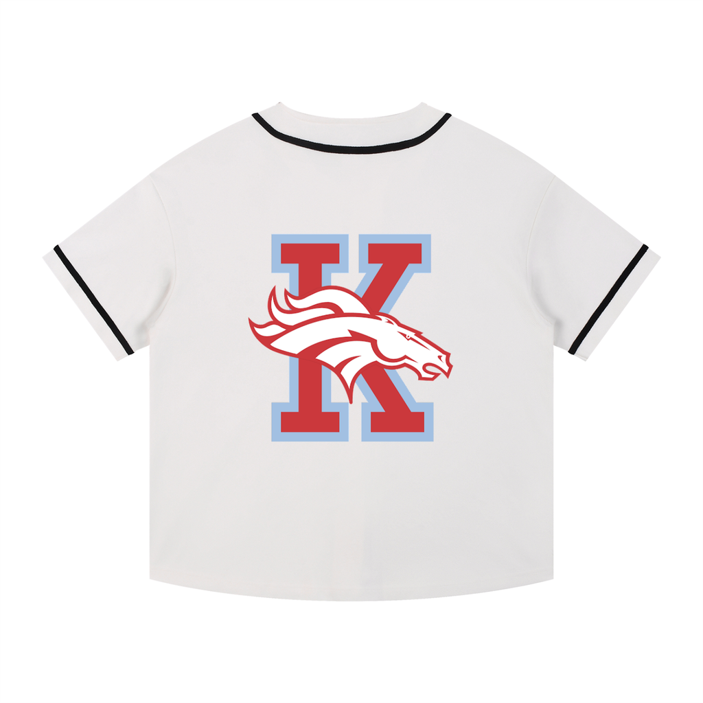 Contrast Piped Button-Up Jersey