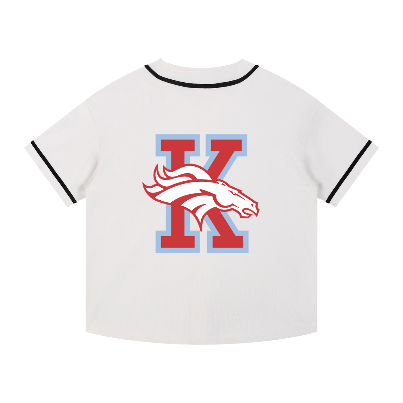Contrast Piped Button-Up Jersey