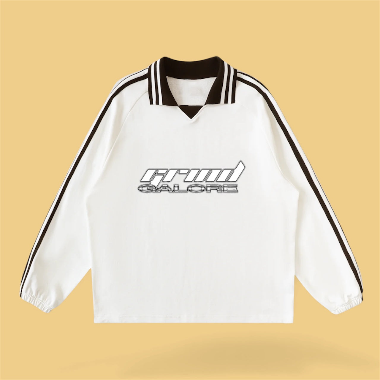 Women’s Striped Lapel Collar Sweatshirt