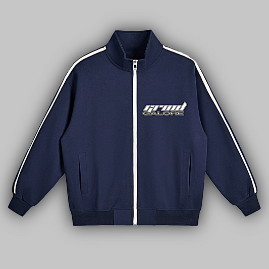 Contrast Side-Stripe Stand Collar  Jacket