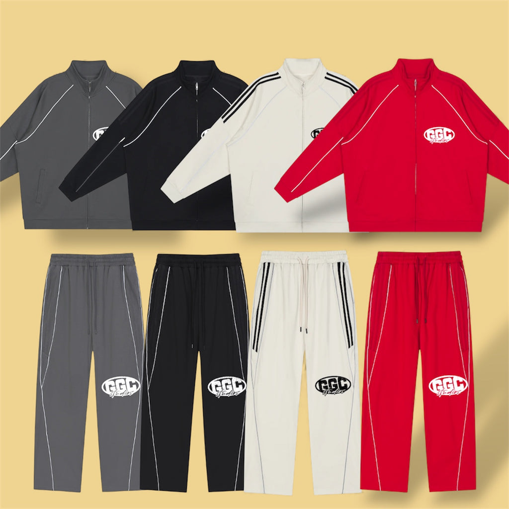 Reflection Striped Straight-Leg Sweatpants