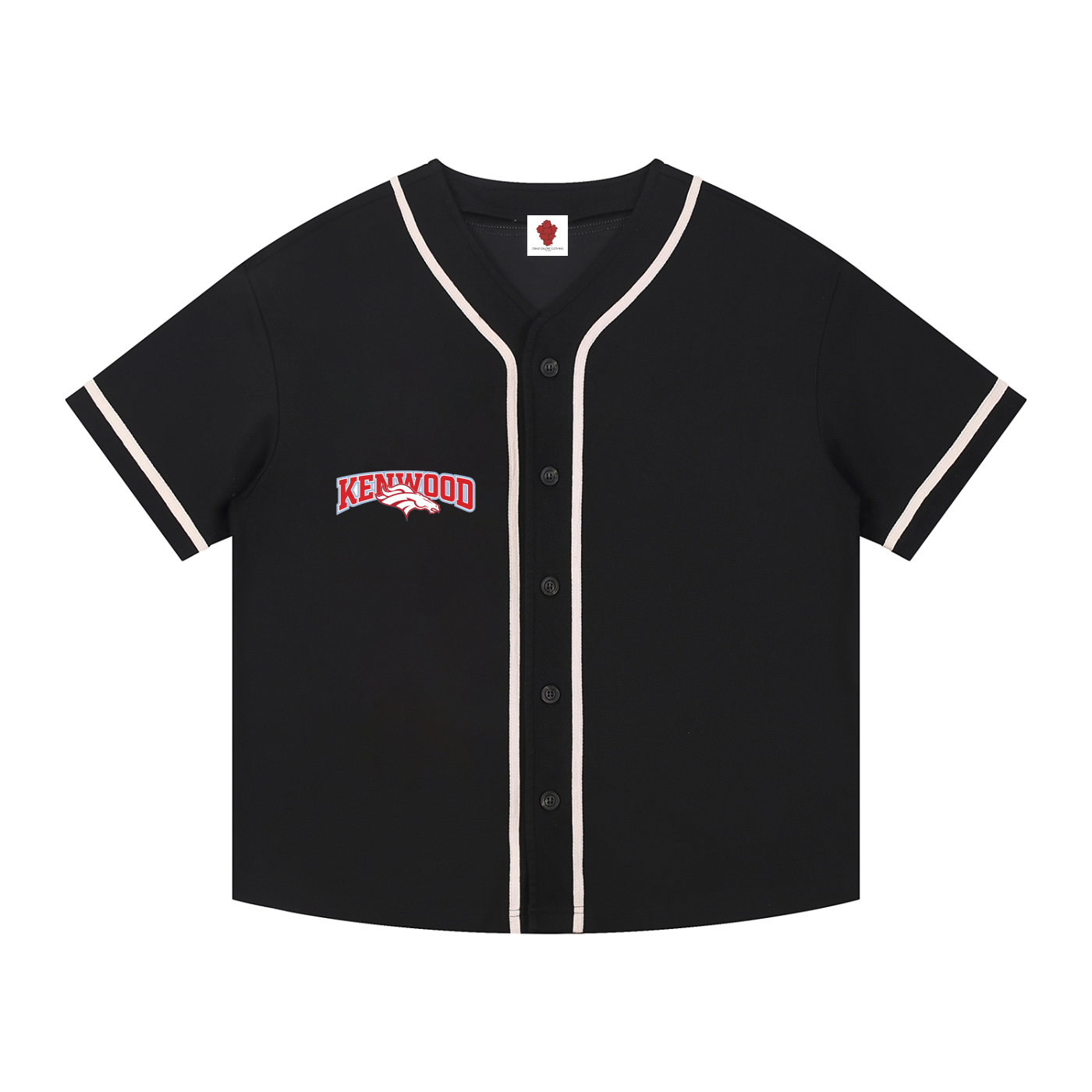 Contrast Piped Button-Up Jersey