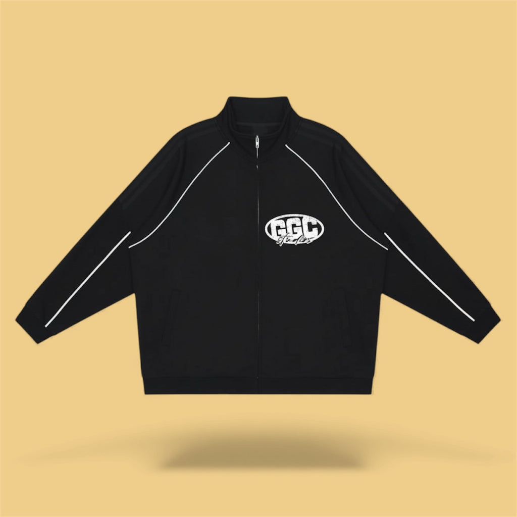 Reflection Striped Raglan Sleeve  Jacket