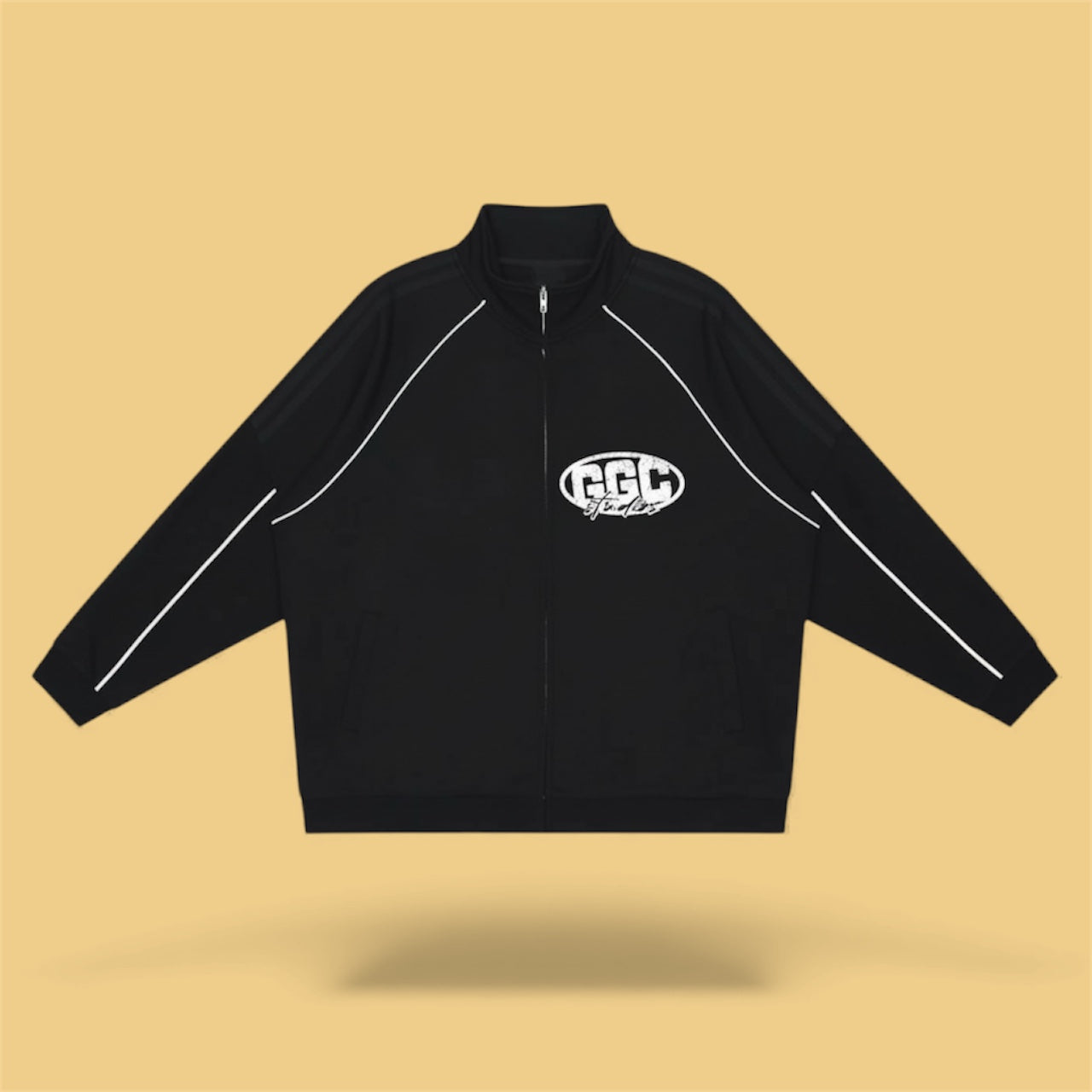 Reflection Striped Raglan Sleeve  Jacket