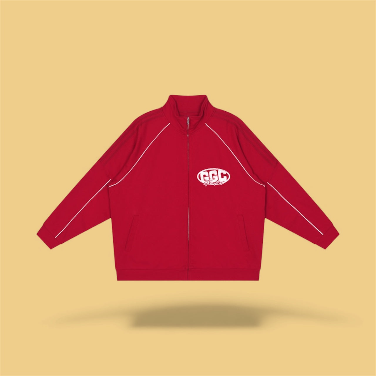 Reflection Striped Raglan Sleeve  Jacket