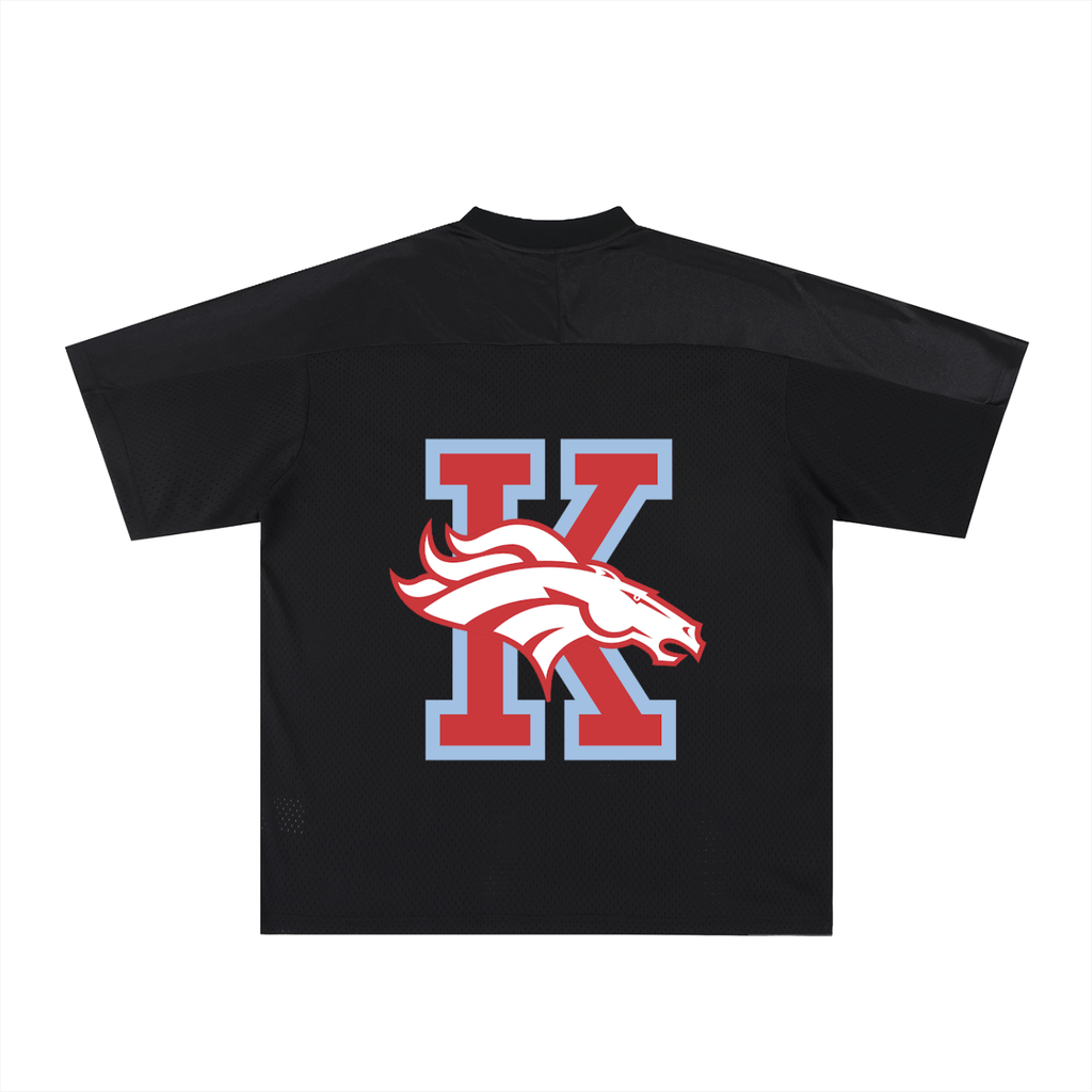 Oversized Mesh V-Neck Soccer Jersey