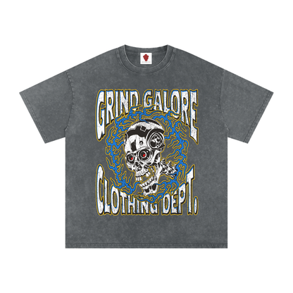 Snow Washed Oversized Cotton T-Shirt