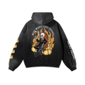 Vintage Washed Frayed Fleece Hoodie