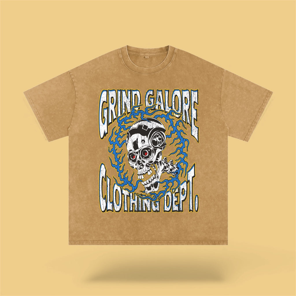 Snow Washed Oversized Cotton T-Shirt