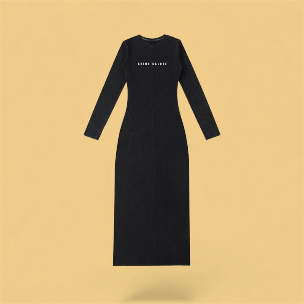 Dyed Washed Slit Maxi Dress