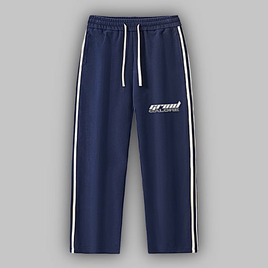 Contrast Side-Stripe Straight-Leg  Pants