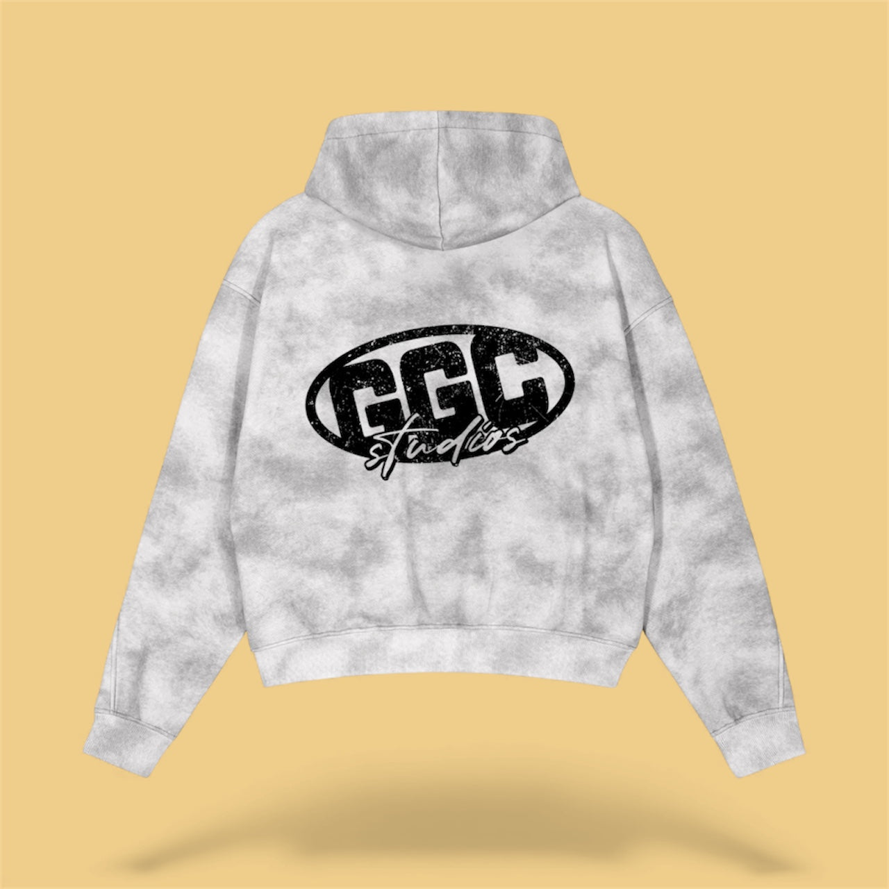 Dirty Washed Zip-Up Fleece Hoodie