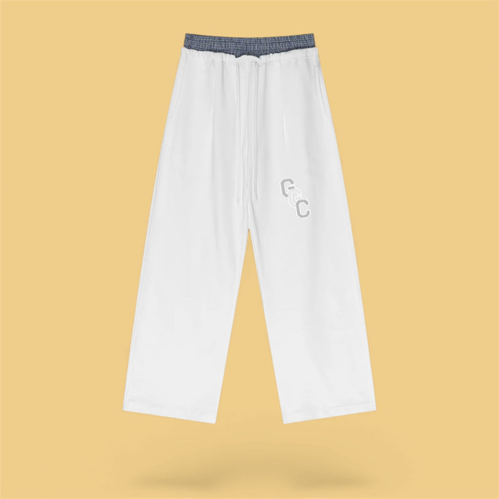 Women’s Plaid Contrast Waist Pants