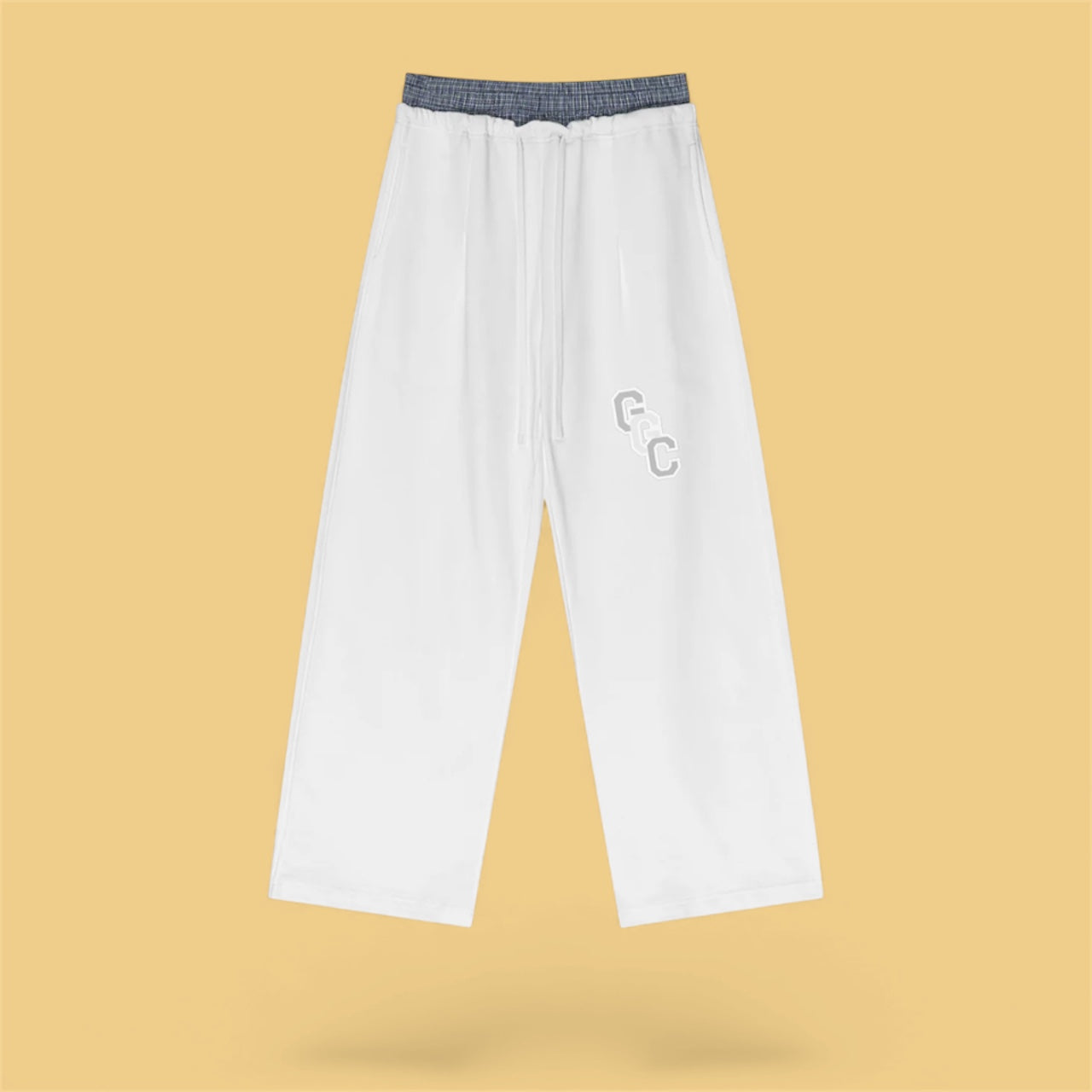 Women’s Plaid Contrast Waist Pants