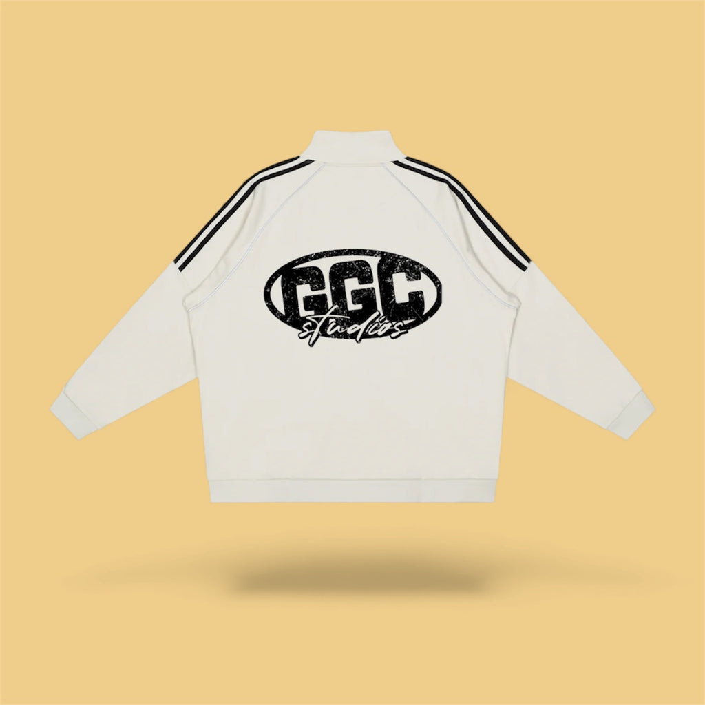 Reflection Striped Raglan Sleeve  Jacket